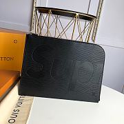 LOUIS VUITTON Supreme Epi Leather Black Clutch M64574 Size 33 x 24 cm - 2