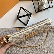 Louis Vuitton Eva Damier Azur Shoulder Bag White N55214 Size 25 x 4 x 13 cm - 2