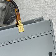 Fendi Medium Leather Tote Bag Gray 887 Size 36 x 17 x 31 cm - 2