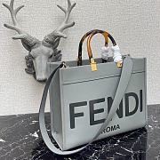 Fendi Medium Leather Tote Bag Gray 887 Size 36 x 17 x 31 cm - 6