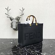 Fendi Medium Leather Tote Bag Black 887 Size 36 x 17 x 31 cm - 1