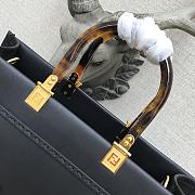 Fendi Medium Leather Tote Bag Black 887 Size 36 x 17 x 31 cm - 6