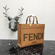 Fendi Medium Leather Tote Bag Brown 887 Size 36 x 17 x 31 cm - 4