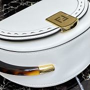 Fendi Moonlight Leather Handbag White Size 21 x 9 x 14 cm - 6