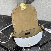 Fendi Moonlight Leather Handbag White Size 21 x 9 x 14 cm - 2