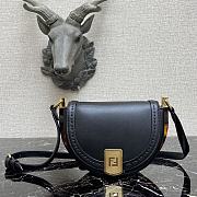 Fendi Moonlight Leather Handbag Black Size 21 x 9 x 14 cm - 1