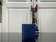 Louis Vuitton Slender Wallet LV Blue M80590 Size 11 x 8.5 x 2 cm - 6