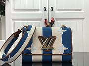 Louis Vuitton Twist MM Bag Blue M57659 Size 23 x 17 x 9.5 cm - 1