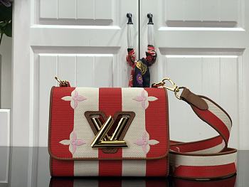Louis Vuitton Twist MM Bag Red M57722 Size 23 x 17 x 9.5 cm