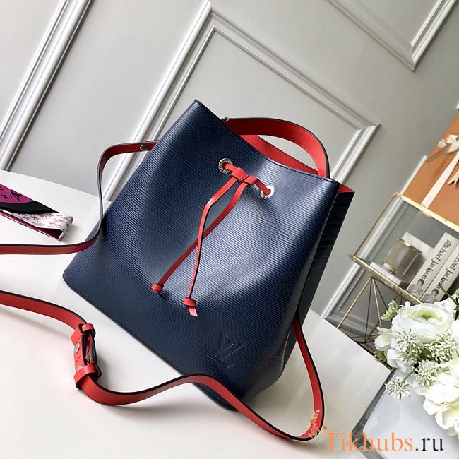 Louis Vuitton Neo Noe Shoulder Bag Blue M54369 Size 26 x 26 x 17.5 cm - 1