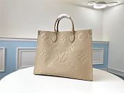 LV Onthego Handbag Monogram Beige M44576 Size 41 x 34 x 19 cm - 1