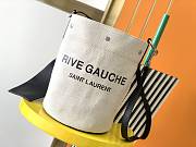 YSL RIVE GAUCHE Linen Bucket Bag 669299 Size 20 x 30 x 28,5 cm - 1