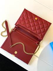 YSL Becky Lambskin Chain Bag Red 629426 Size 25 x 17 x 7 cm - 2