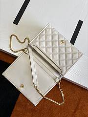 YSL Becky Lambskin Chain Bag White 629426 Size 25 x 17 x 7 cm - 2