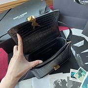 YSL Solferino Satchel In Box Crocodile Pattern 634306 Size 19 x 13 x 5 cm - 4