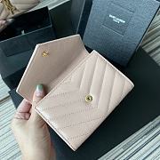 YSL Small Wallet Nude Pink A026K Size 13.5 x 9.5 x 3 cm - 4