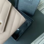 YSL Small Wallet Nude Pink A026K Size 13.5 x 9.5 x 3 cm - 5
