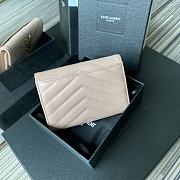 YSL Small Wallet Nude Pink A026K Size 13.5 x 9.5 x 3 cm - 2