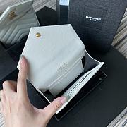 YSL Small Wallet White A026K Size 13.5 x 9.5 x 3 cm - 5