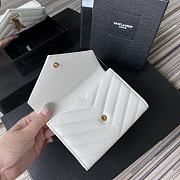 YSL Small Wallet White A026K Size 13.5 x 9.5 x 3 cm - 6