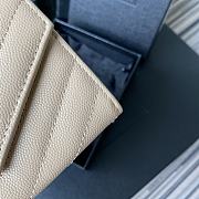 YSL Small Wallet Beige A026K Size 13.5 x 9.5 x 3 cm - 4