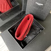 YSL Small Wallet Red A026K Size 13.5 x 9.5 x 3 cm - 6