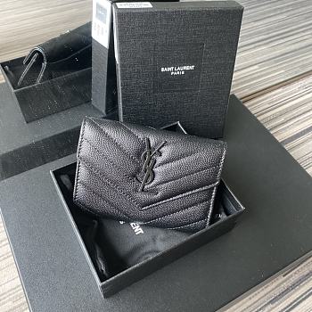 YSL Small Wallet Black A026K Size 13.5 x 9.5 x 3 cm