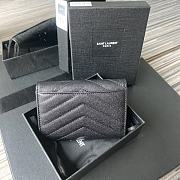 YSL Small Wallet Black A026K Size 13.5 x 9.5 x 3 cm - 4