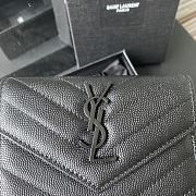 YSL Small Wallet Black A026K Size 13.5 x 9.5 x 3 cm - 3