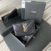 YSL Small Wallet Gold Logo A026K Size 13.5 x 9.5 x 3 cm - 1