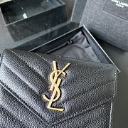 YSL Small Wallet Gold Logo A026K Size 13.5 x 9.5 x 3 cm - 6