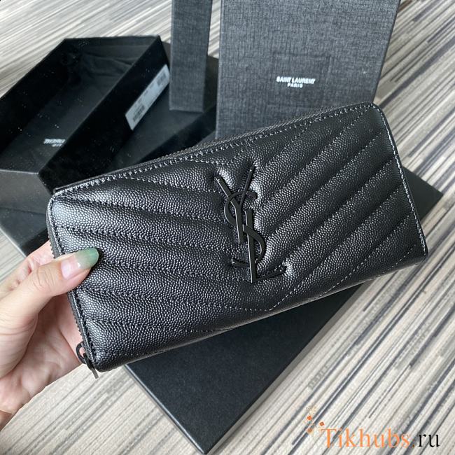 YSL Wallet Full Black 358094 Size 19 x 9 cm - 1