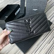 YSL Wallet Full Black 358094 Size 19 x 9 cm - 1
