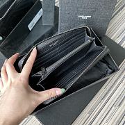 YSL Wallet Full Black 358094 Size 19 x 9 cm - 5