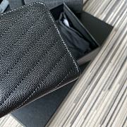 YSL Wallet Black Silver Logo 358094 Size 19 x 9 cm - 3