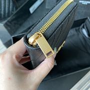 YSL Wallet Black Golden Logo 358094 Size 19 x 9 cm - 6