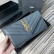 YSL Wallet Blue 437469-1 Size 19 x 9 cm - 1