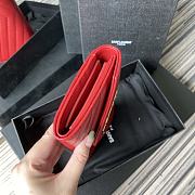 YSL Wallet Red 437469-1 Size 19 x 9 cm - 4