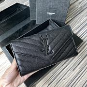 YSL Wallet Full Black 437469-1 Size 19 x 9 cm - 1