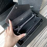 YSL Wallet Full Black 437469-1 Size 19 x 9 cm - 5