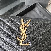 YSL Wallet Gold Logo 437469-1 Size 19 x 9 cm - 4