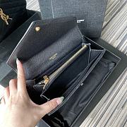 YSL Wallet Gold Logo 437469-1 Size 19 x 9 cm - 2