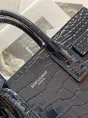 YSL Bag With Crocodile Pattern Black 392035 Size 22 x 18 x 10.5 cm - 6