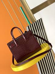 YSL Bag With Crocodile Pattern Red 392035 Size 22 x 18 x 10.5 cm - 5