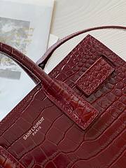 YSL Bag With Crocodile Pattern Red 392035 Size 22 x 18 x 10.5 cm - 6