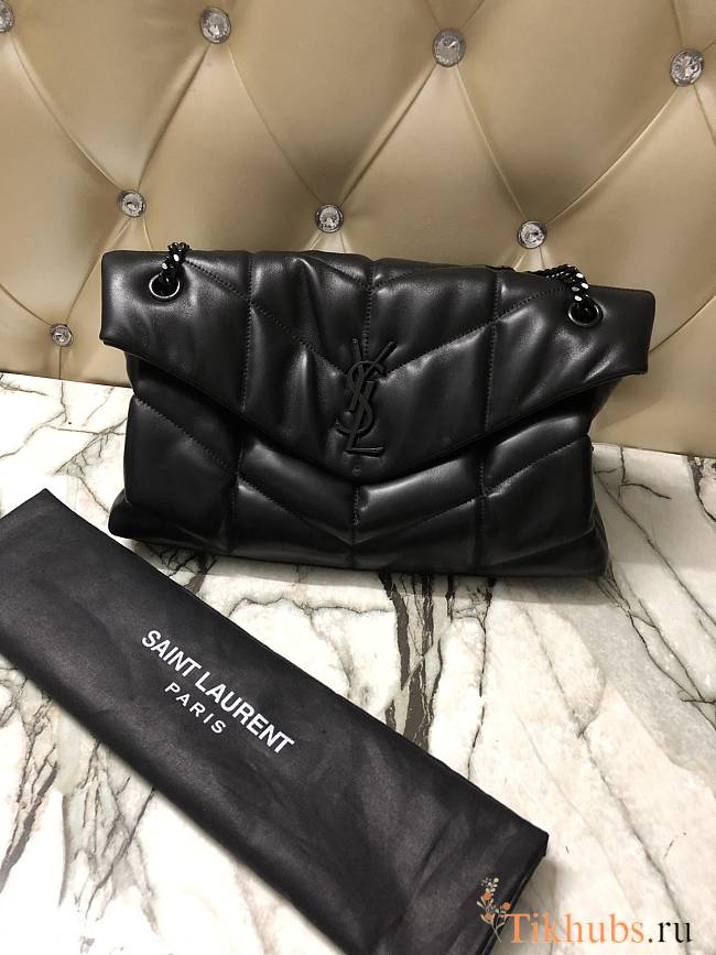 YSL LOULOU PUFFER Black 577475 Size 35 x 23 x 13.5 cm - 1