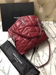 YSL LOULOU PUFFER Quilted Lambskin Bag Red 577476 Size 29 x 17 x 11 cm - 6