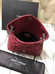 YSL LOULOU PUFFER Quilted Lambskin Bag Red 577476 Size 29 x 17 x 11 cm - 5