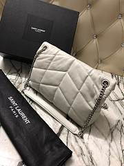 YSL LOULOU PUFFER Quilted Lambskin Bag White 577476 Size 29 x 17 x 11 cm - 6