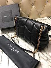 YSL LOULOU PUFFER Quilted Lambskin Bag Black Gold 577476 Size 29 x 17 x 11 cm - 4